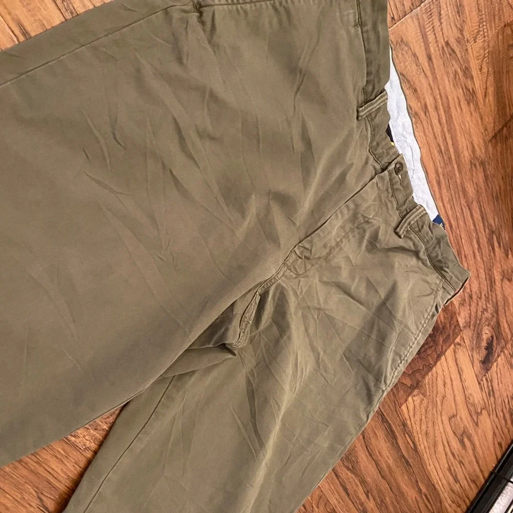 Polo Ralph Lauren Stretch Straight Fit Chino Pants Mens Olive Green 31 Inseam